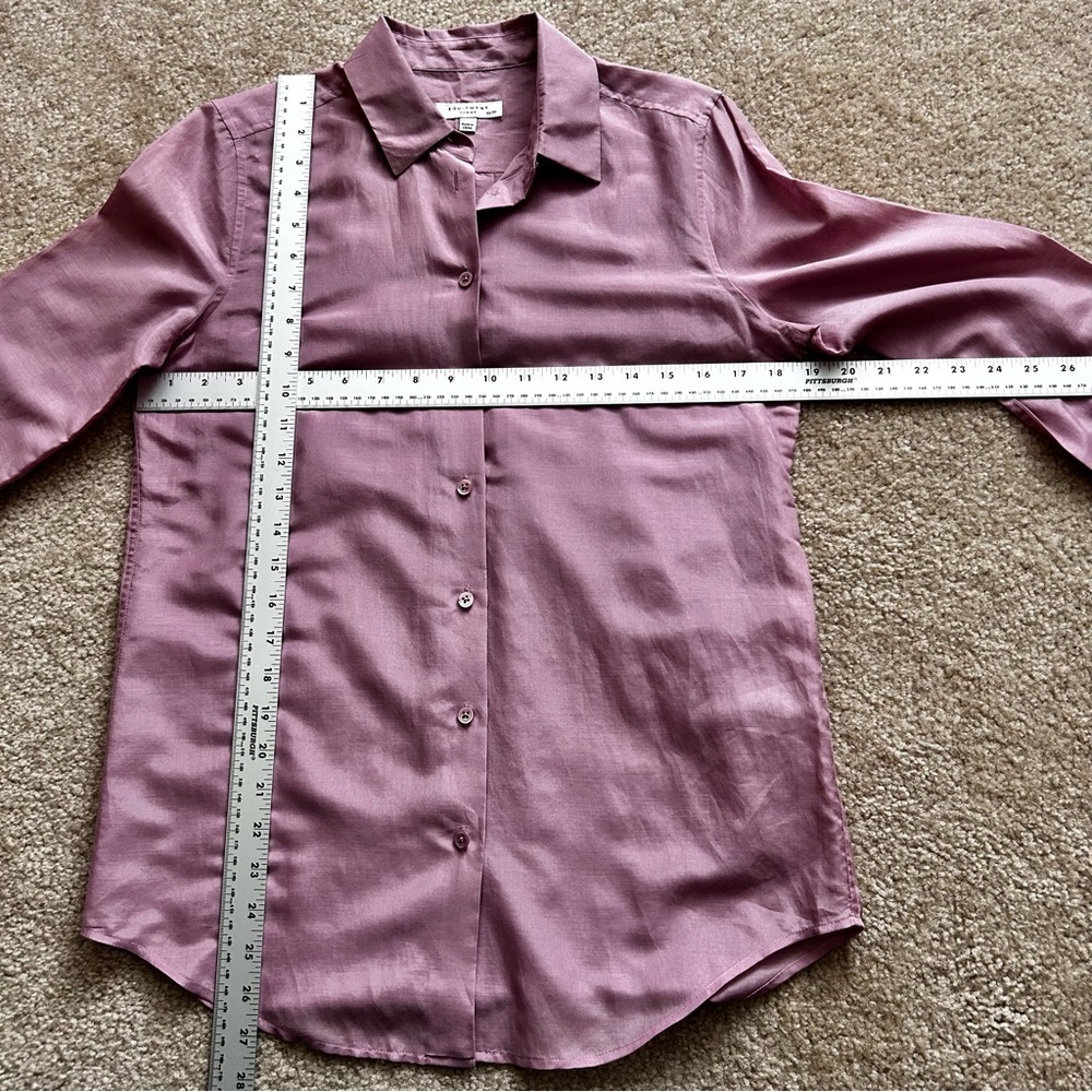 Equipment Cotton Silk Blend Long Sleeve Button Down Blouse - Picture 6 of 8
